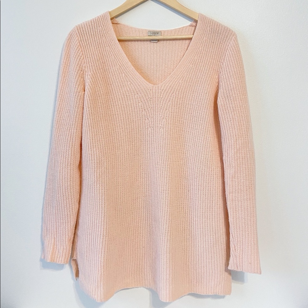 JCrew Blush V-Neck Sweater